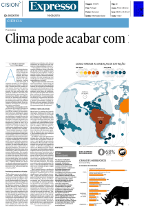 Clima pode acabar com 1 - Universidade de Lisboa