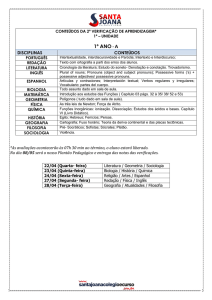1º ANO - Colégio Santa Joana