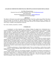 análise de componentes principais da precipitação do estado de