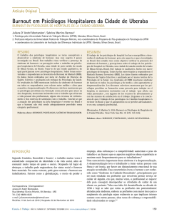 Burnout em Psicólogos Hospitalares da Cidade de Uberaba