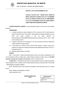(2014 - Decreto nº 3975 - Aprova valor da UFPI para o exercício de