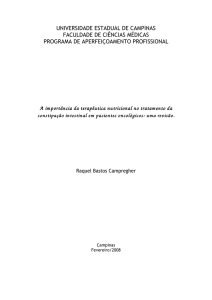 A importância da terapêutica nutricional no - BVS RIC