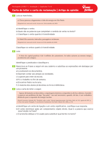 Carta do leitor e carta de reclamação | Artigo de opinião