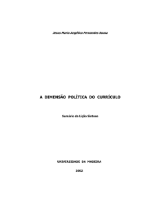 a dimensão política do currículo