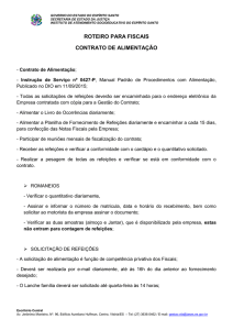 roteiro para fiscais contrato de alimentação