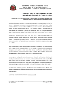 Release para IMPRENSA - 030908 - Secretaria de Estado da Cultura