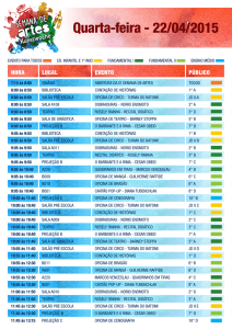 Quarta-feira - 22/04/2015