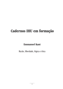 Emmanuel Kant - Instituto Humanitas Unisinos