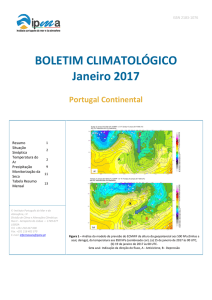 Boletim Climatológico, Janeiro 2017