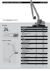 Dimensões e Alcance de Trabalho DX 225 SLR