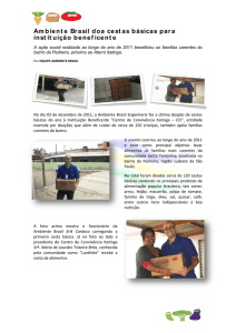 Ambiente Brasil doa cestas básicas para instituição beneficente