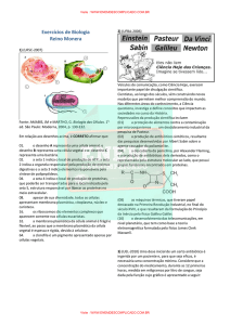 Exercícios de Biologia Reino Monera