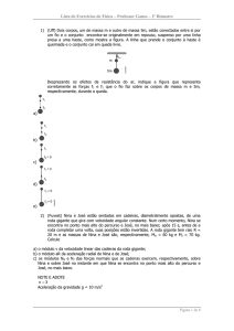 Lista de Exercícios de Física – Professor Ganso – 2º Bimestre