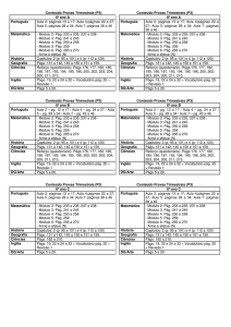 Conteúdo Provas Trimestrais (P3)