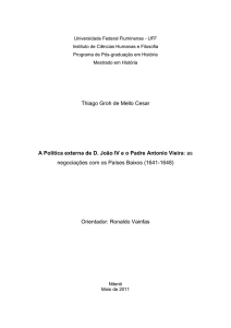 A Política externa de D. João IV e o Padre Antonio Vieira: as