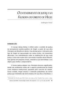 O Entendimento de Justiça na Filosofia do Direito de