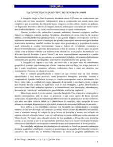 editorial da importância do ensino de geografia hoje