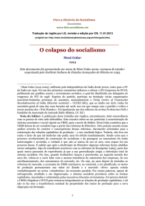 O colapso do socialismo - Para a História do Socialismo