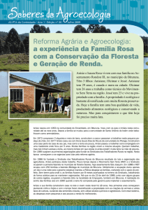 Reforma Agrária e Agroecologia: a experiência da Família Rosa