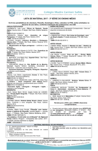 LISTA DE MATERIAL 2017 - 3ª SÉRIE DO ENSINO MÉDIO