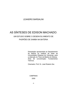 as sínteses de edison machado