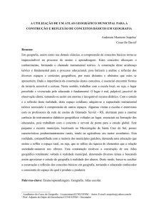 a utilização de um atlas geográfico municipal para a - Início