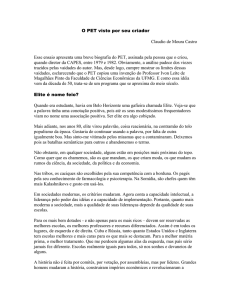 O PET visto por seu criador - Departamento de Fisica/UFPB