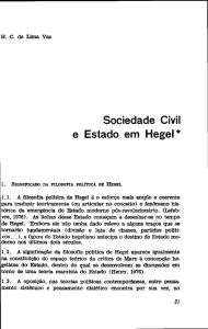 Sociedade Civil e Estado em Hegel