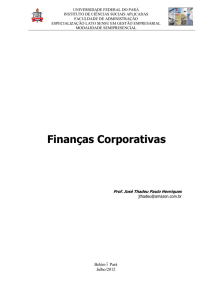 Disciplina Finanças Corporativas Arquivo