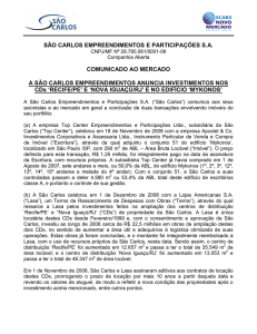 ComMercado CDs LASA v3 - São Carlos | Relações com Investidores
