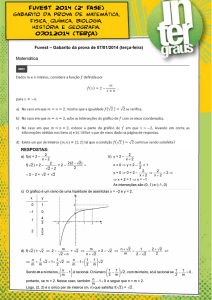 FUVEST 2014 (2ª Fase) 07.01.2014 (Terça)