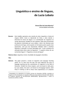 Linguística e ensino de línguas, de Lucia Lobato