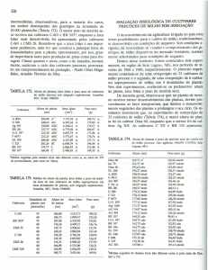 AVAUAÇÃOFlSIOLÓGICA DE CULTIV~ PRECOCES DE