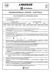 PROVA 15 -ENGENHEIRO(A) JÚNIOR - ELÉTRICA