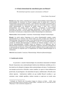 A vivência intencional da consciência pura em Husserl