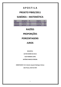 apostila projeto pibid/2011 subárea – matemática razões