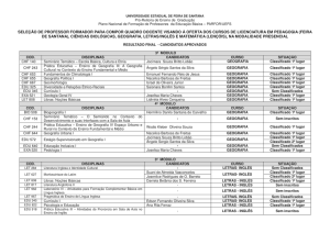 seleção de professor formador para compor quadro docente