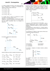 Lista 02 – Termoquímica