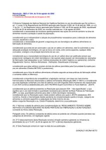 Resolução - RDC nº 234, de 19 de agosto de 2002 A
