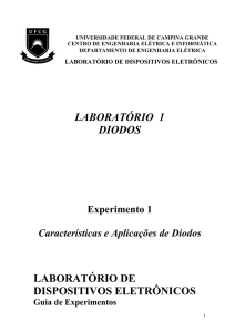 Experimento 2 – Características e Aplicações de Diodos (Parte 1)