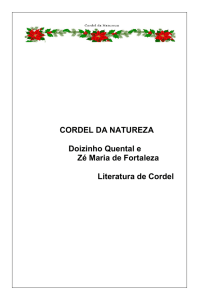 CORDEL DA NATUREZA Doizinho Quental e Zé Maria de