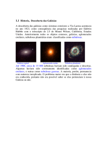 1.1 Historia, Descoberta das Galáxias A descoberta das galáxias