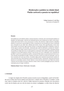 56 Moderação e paideia na cidade ideal: Platão contraria a poesia