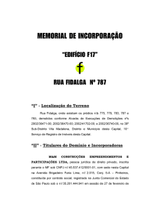 memorial de incorporação