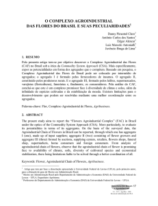 o complexo agroindustrial das flores do brasil e suas peculiaridades