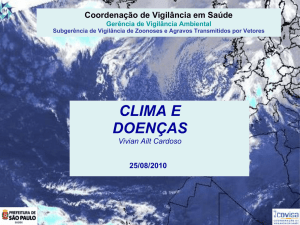 clima e doenças - Prefeitura de São Paulo