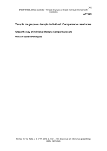 Terapia de grupo ou terapia individual: Comparando resultados