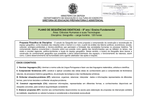 PLANO DE SEQUÊNCIAS DIDÁTICAS – 8º ano / Ensino