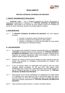 regulamento - Prefeitura Municipal de Aracruz