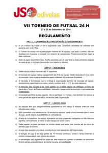 VII TORNEIO DE FUTSAL 24 H